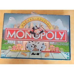 Vintage Monopoly Deluxe Edition 1998 Hasbro Parker Brothers Board Game Complete